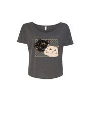 Cats - Slouchy Tee - Gray (on sale)