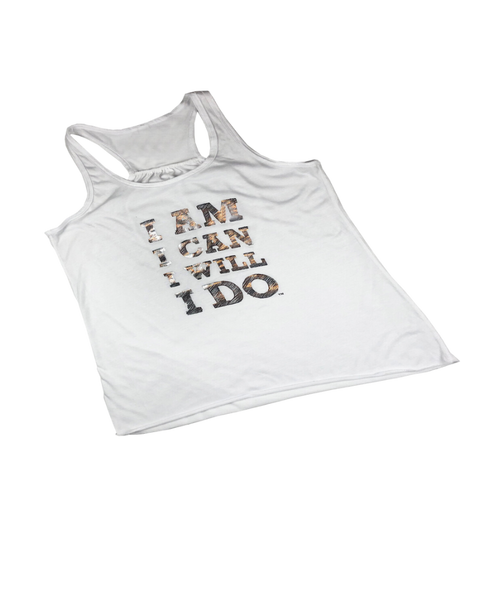 Tank - White with Silver Foil